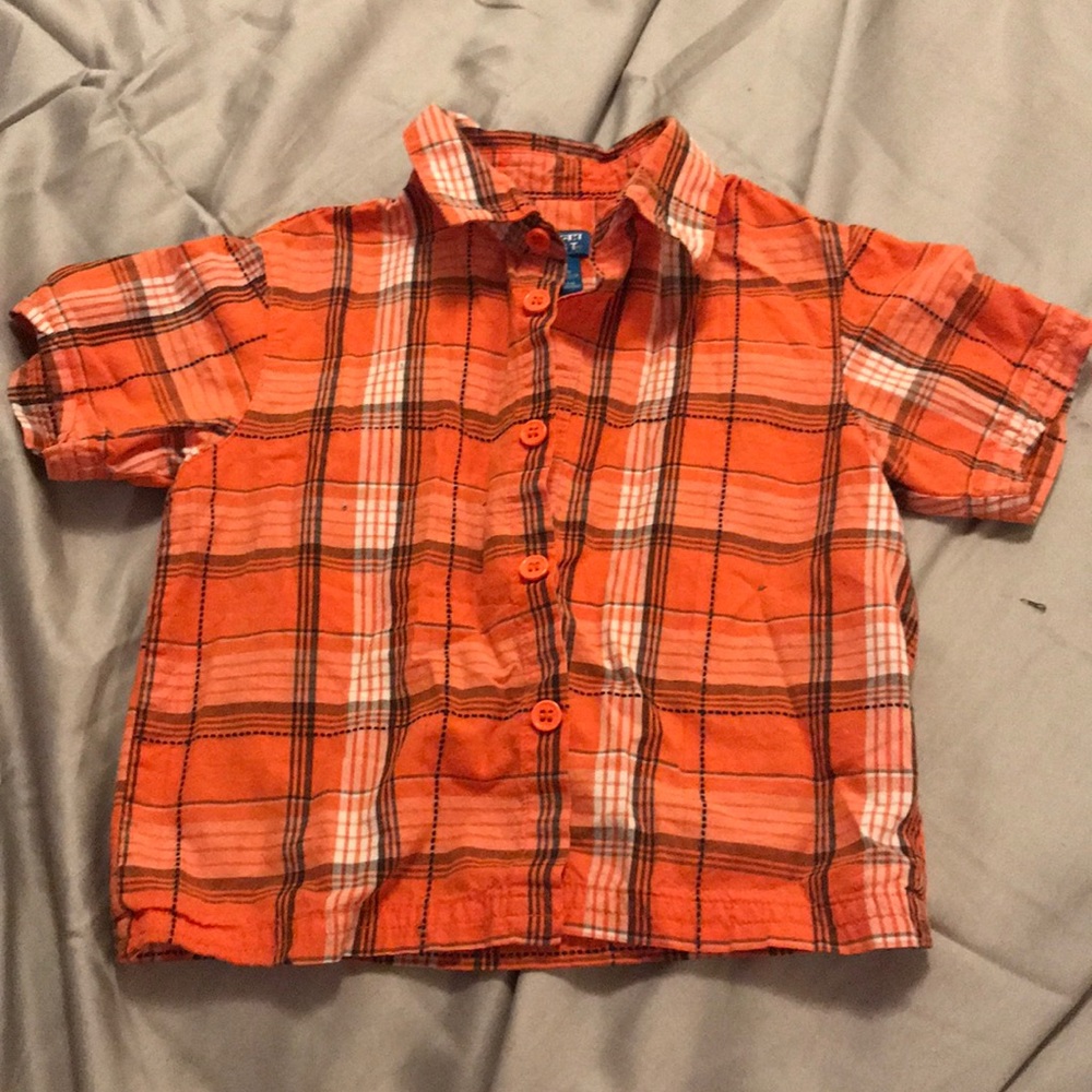 24 months orange button down polo